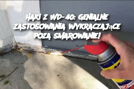 Haki z WD-40: Genialne zastosowania wykraczające poza smarowanie!