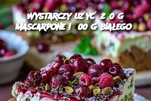 Wystarczy użyć 250 g mascarpone i 500 g białego