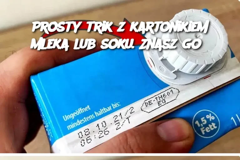 Prosty trik z kartonikiem mleka lub soku. Znasz go?