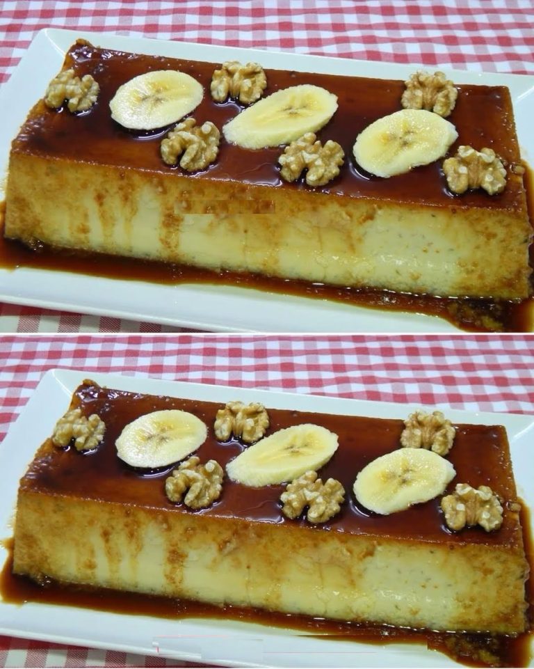 FLAN BANANOWY Z ORZECHAMI WŁOSKIMI