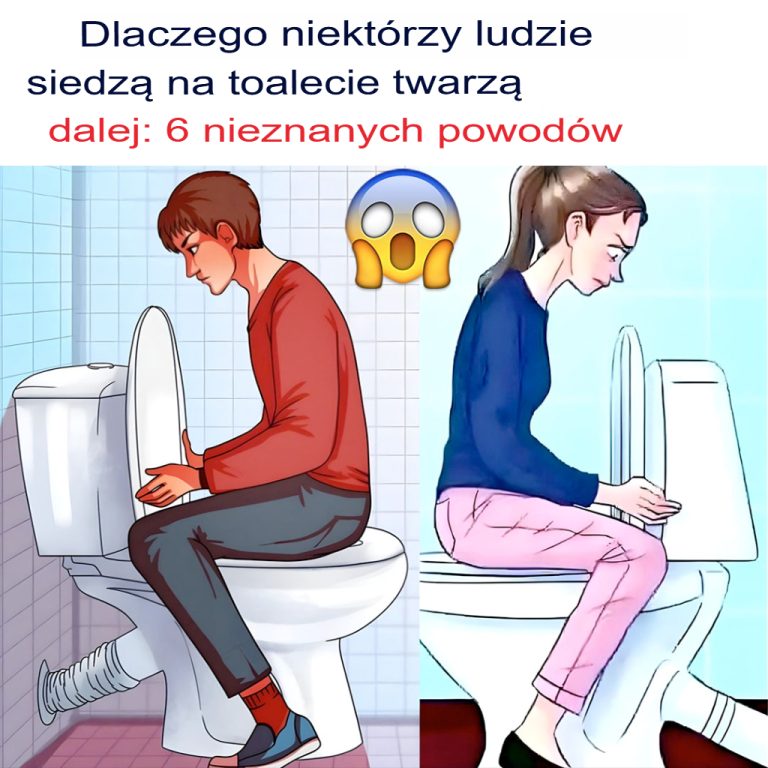 Dlaczego niektórzy siadają na toalecie przodem do spłuczki?