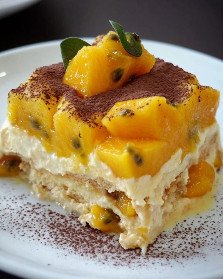 Tiramisu z mango i marakują