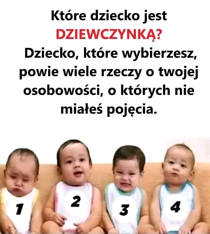 W tym teście musisz odkryć, które z dzieci jest dziewczynką.