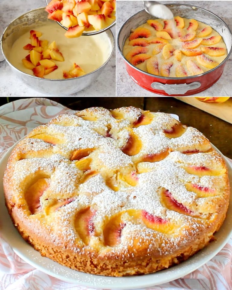 MIĘKKIE CIASTO BRZOSKWINIOWE 🍑