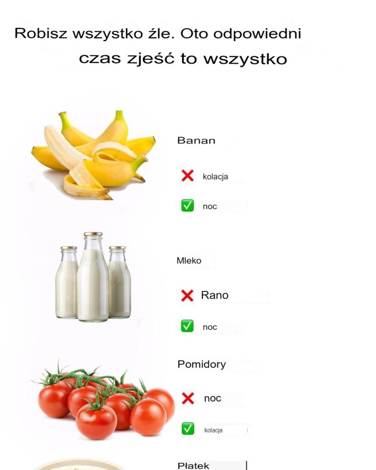 Wszystko robisz źle. Teraz jest właściwy czas, żeby wszystko zjeść.