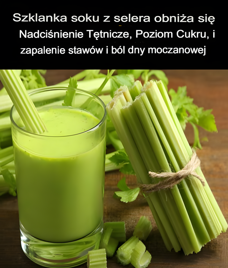 Szklanka soku z selera obniża nadciśnienie, poziom cukru oraz ból związany z zapaleniem stawów i dną moczanową