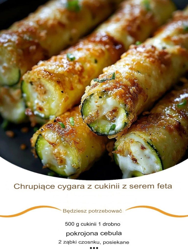 Chrupiące cygara z cukinii z serem feta