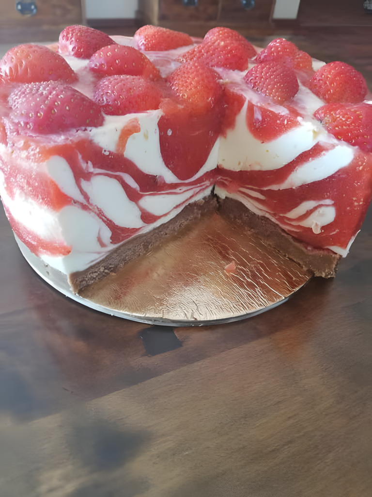 Zebra śmietankowo-truskawkowa