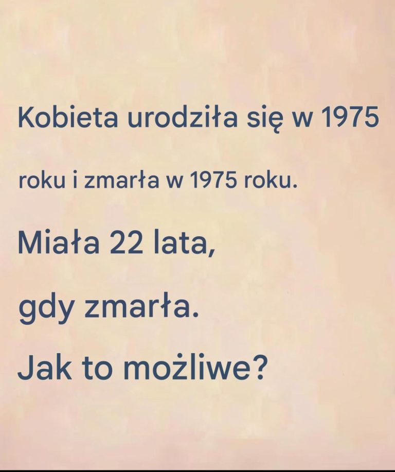 Zagadka: Ta kobieta urodziła się w 1975 roku
