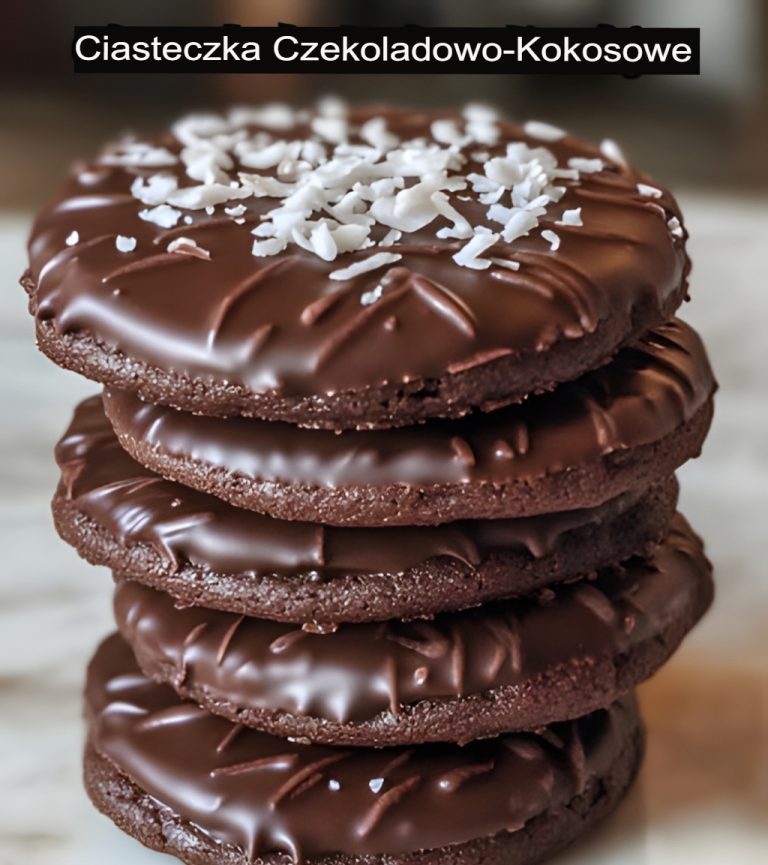 Pyszne połączenie czekolady i kokosa w chrupiącym ciasteczku!