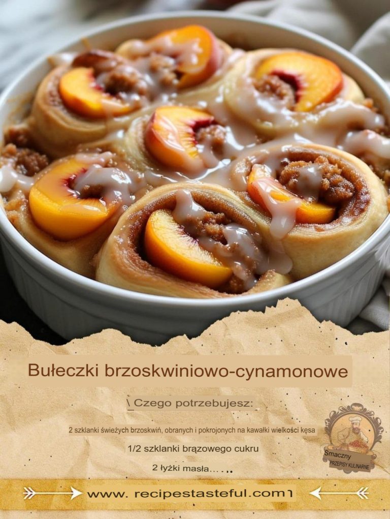 Bułeczki cynamonowe z brzoskwiniami