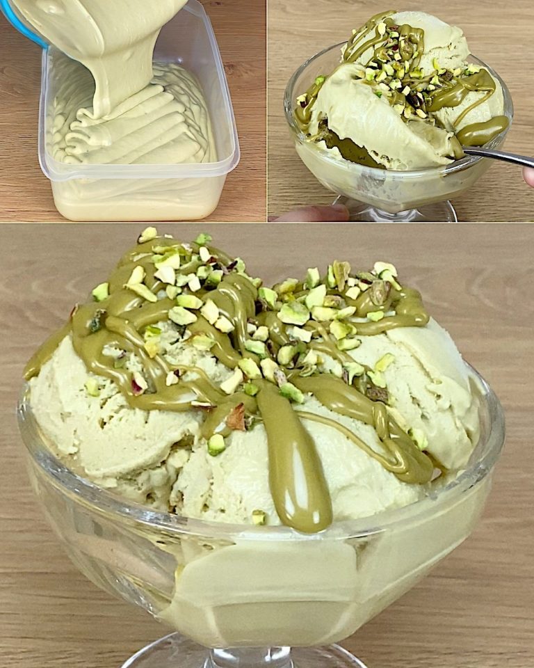 Lody pistacjowe bez maszyny do lodów (3 składniki, ultra kremowe!)