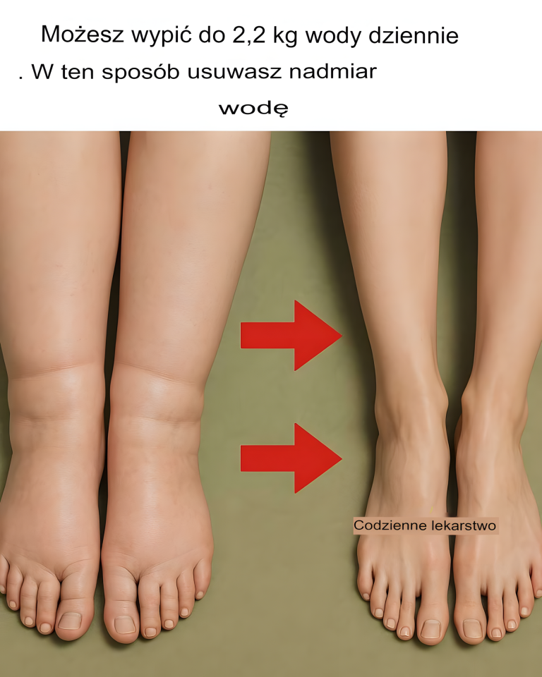 Możesz wypić do 2,2 kg wody dziennie. To pomoże Ci pozbyć się nadmiaru.