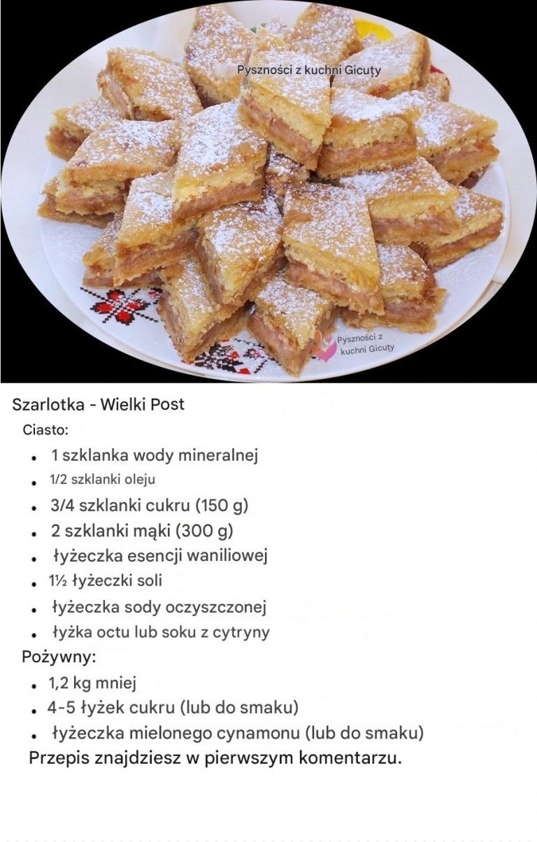 Ciasto jabłkowe – przepis na Wielki Post