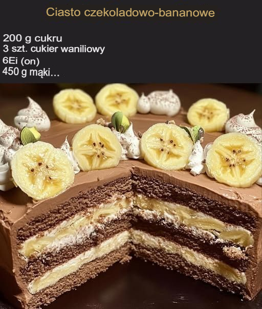 Ciasto czekoladowo-bananowe