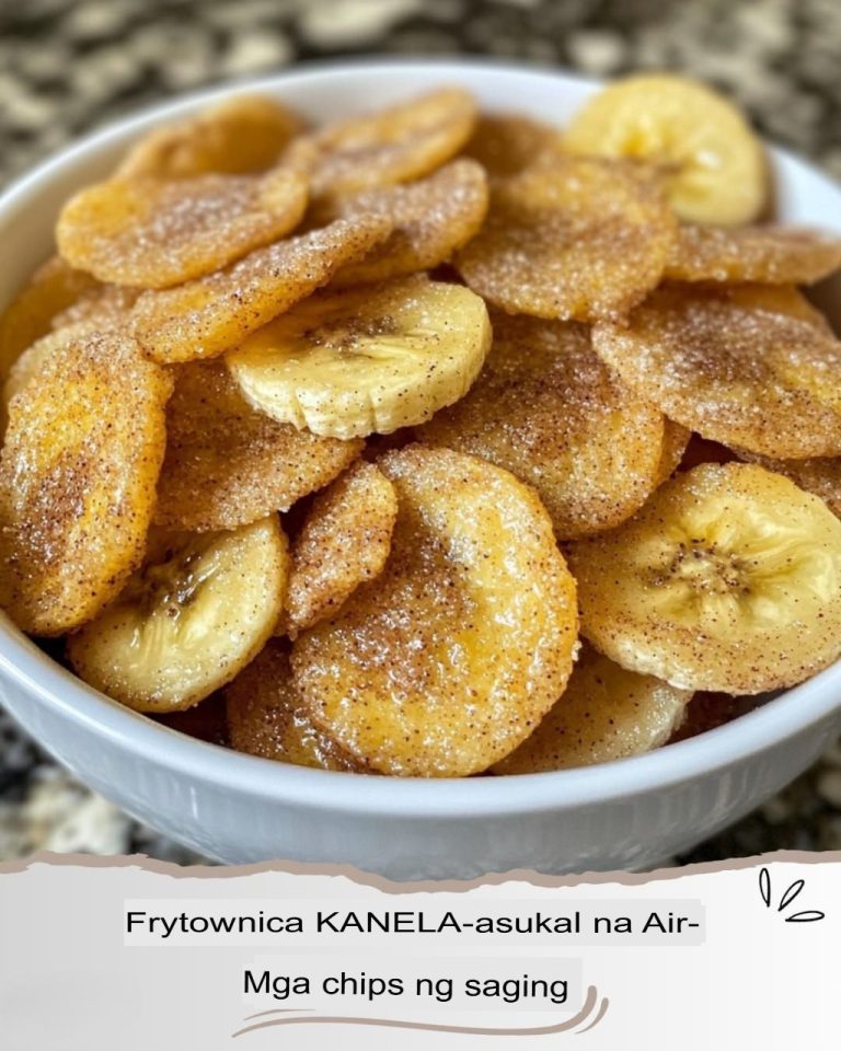 Chipsy bananowe z cynamonem i cukrem do smażenia na powietrzu