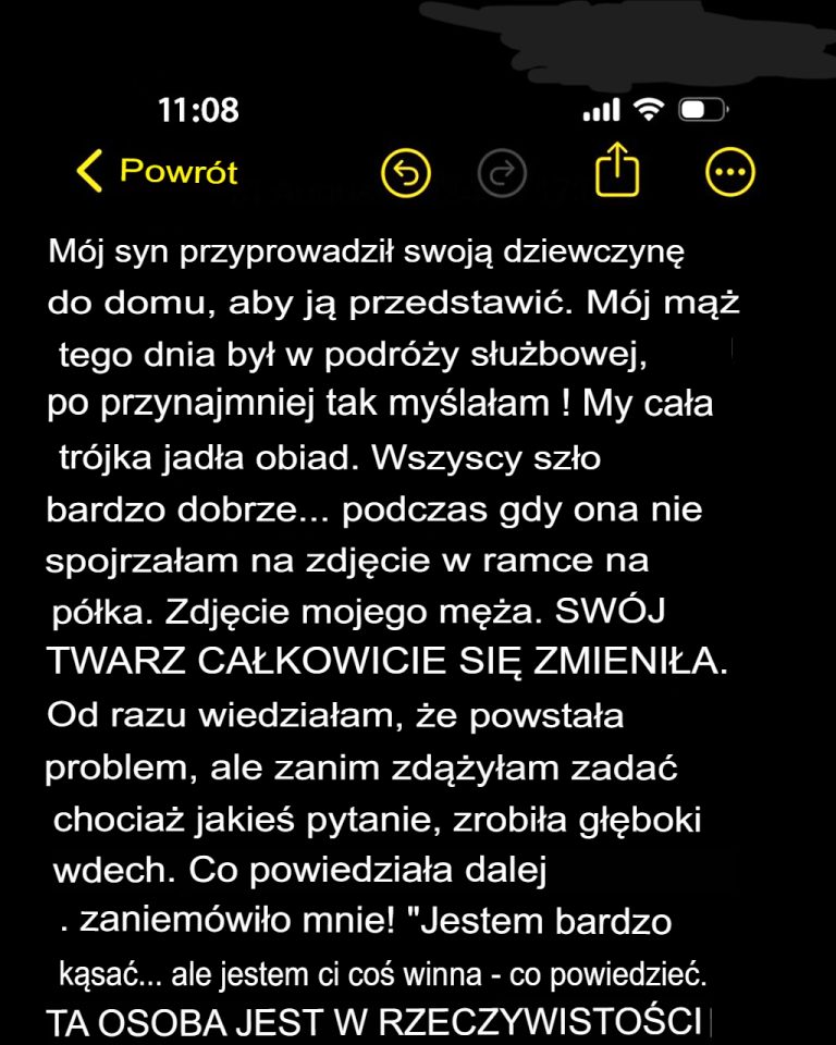 Nowa dziewczyna mojego syna wyznała, że zna mojego męża od lat