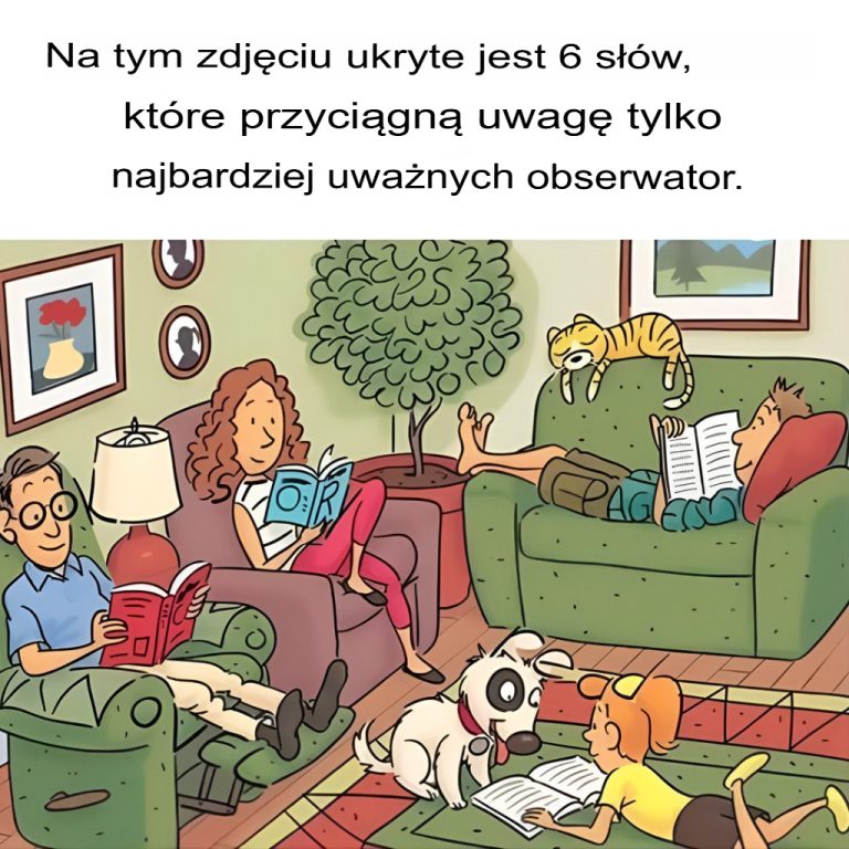 Czy potrafisz znaleźć 6 ukrytych słów na tym obrazku?