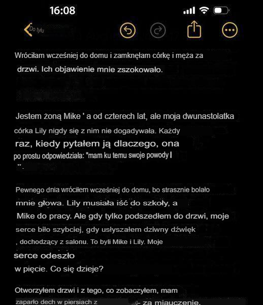 Wróciłam wcześniej do domu i zastałam córkę i męża za zamkniętymi drzwiami. To, co mi powiedzieli, zszokowało mnie…