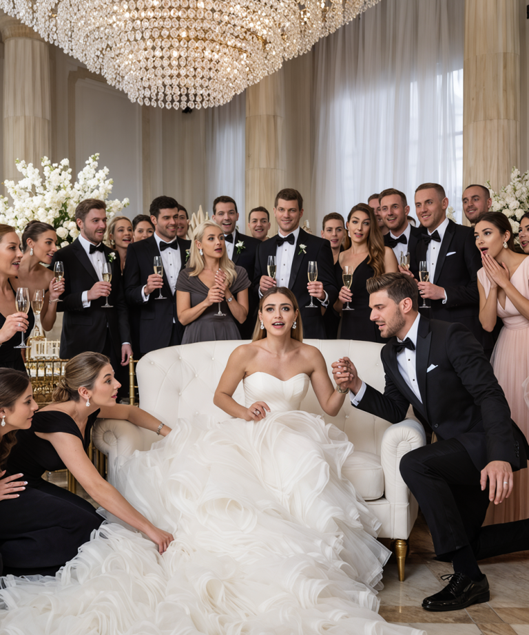 Podczas ślubu panna młoda szepnęła, że ​​coś się rusza pod jej suknią — to, co zobaczyliśmy później, zszokowało wszystkich