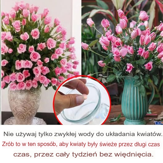 Nie używaj tylko zwykłej wody do układania kwiatów