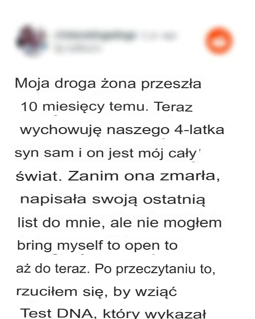 „Zrozpaczony” wdowiec poddaje się testowi na ojcostwo po przeczytaniu ostatniego listu swojej zmarłej żony