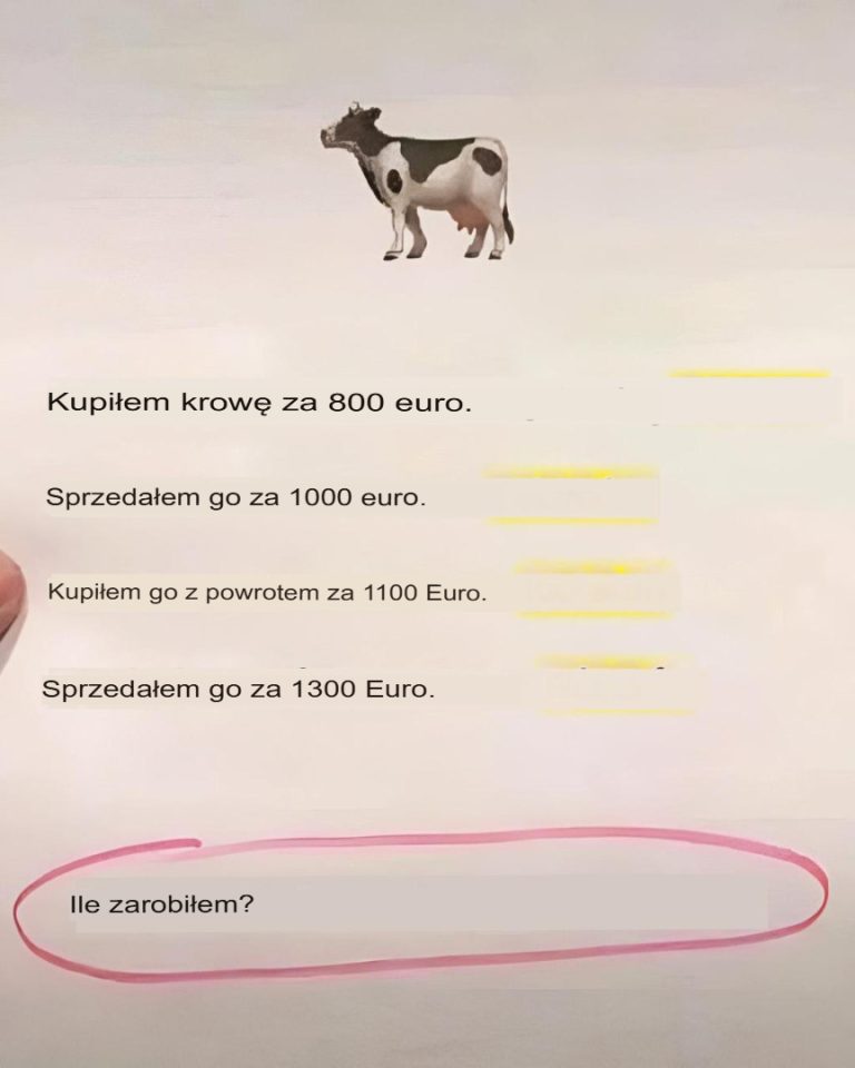 Zagadka matematyczna o krowie: Czy potrafisz ją rozwiązać?
