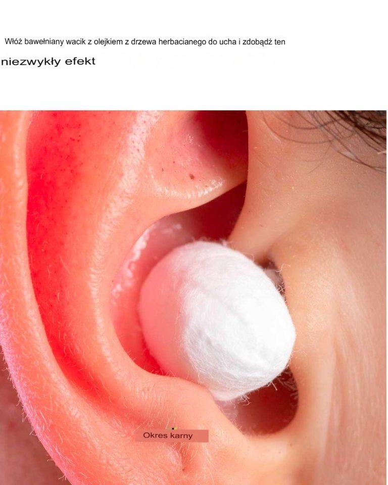 Plaats een wattenbolletje gedrenkt in tea tree olie in uw oor en voel het verbazingwekkende effect.