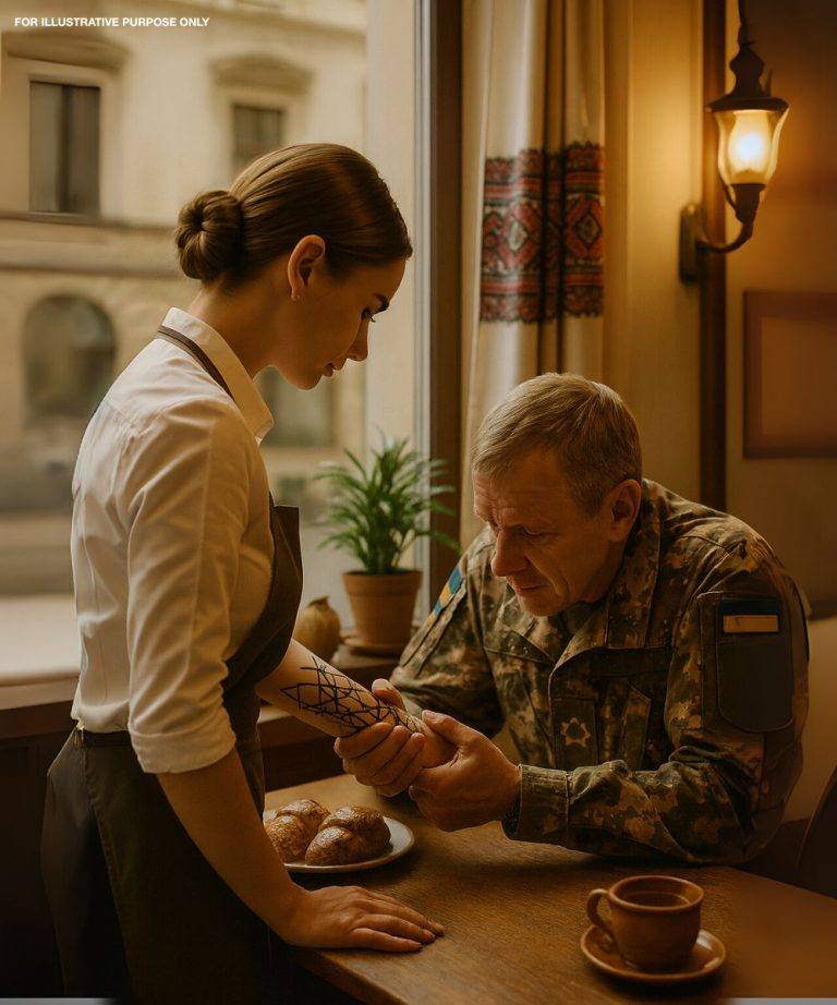 Doświadczona kelnerka w kawiarni zauważyła tatuaż na ramieniu młodej kelnerki. Mężczyzna był zaskoczony, gdy przypomniał sobie, gdzie go już widział.