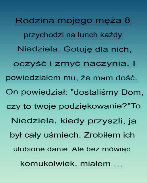Niedzielny obiad, który zmienił wszystko: jak cichy bunt jednej żony przywrócił szacunek w domu