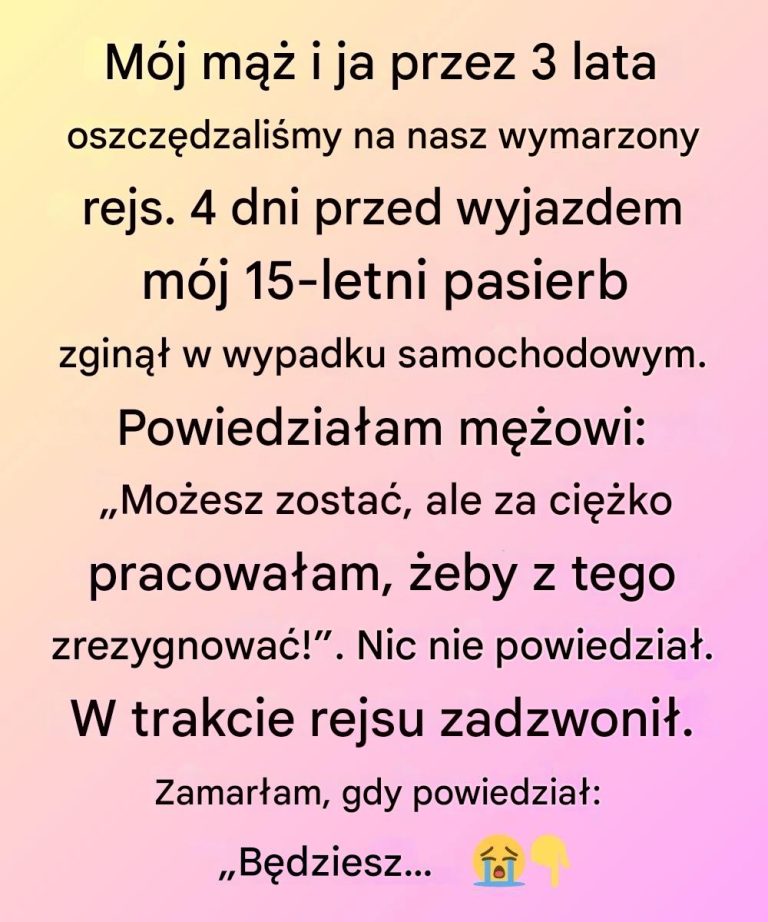 Wybrałem wymarzony rejs zamiast obowiązków rodzinnych i zapłaciłem cenę