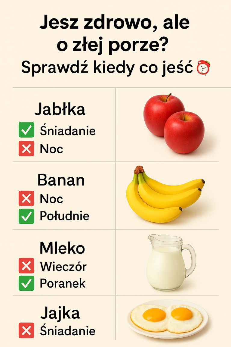 🥑🍎 Jesz zdrowo, ale nie chudniesz? Problemem może być… pora dnia! 🕒