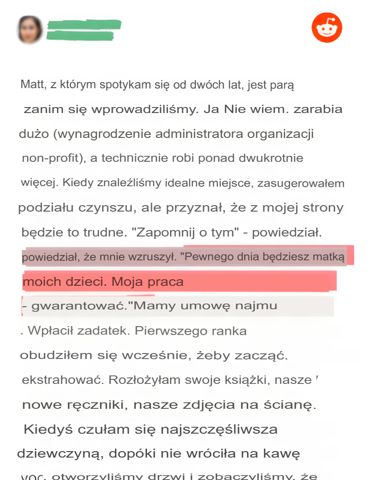 Mój chłopak chciał sam zapłacić czynsz, ale potem dowiedziałam się dlaczego