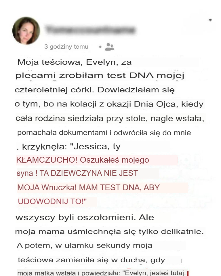Moja teściowa oskarżyła moją córkę o to, że nie jest moją żoną podczas kolacji z okazji Dnia Ojca – reakcja mojej matki zszokowała wszystkich