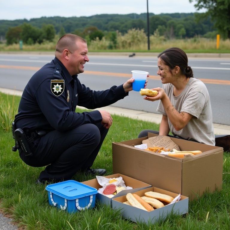 * Pewien policjant codziennie jadł lunch z bezdomną kobietą, ale pewnego dnia to, co zobaczył, całkowicie go zdrętwiało.
