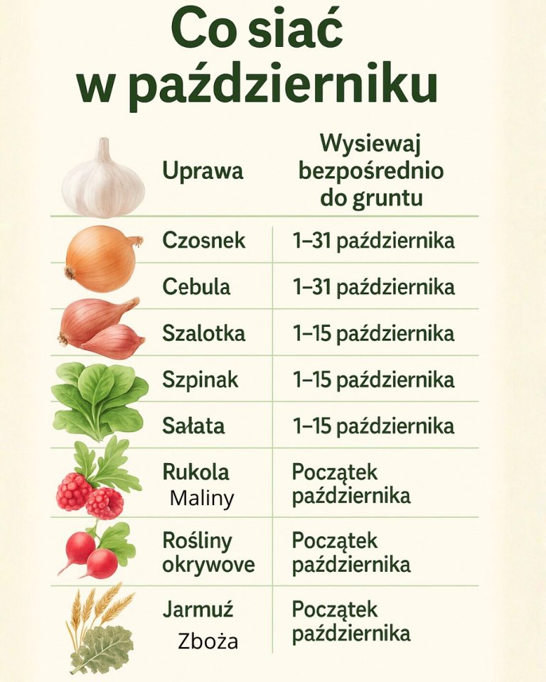  Październik to nie tylko czas zbiorów, ale także świetny moment na siew wielu roślin, które dobrze znoszą chłodniejsze warunki i zdążą się przygotować do zimy . 