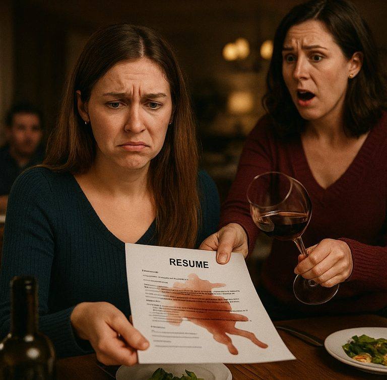 Podczas kolacji moja szwagierka „przypadkowo” wylała wino na moje CV tuż przed rozpoczęciem pracy moich marzeń