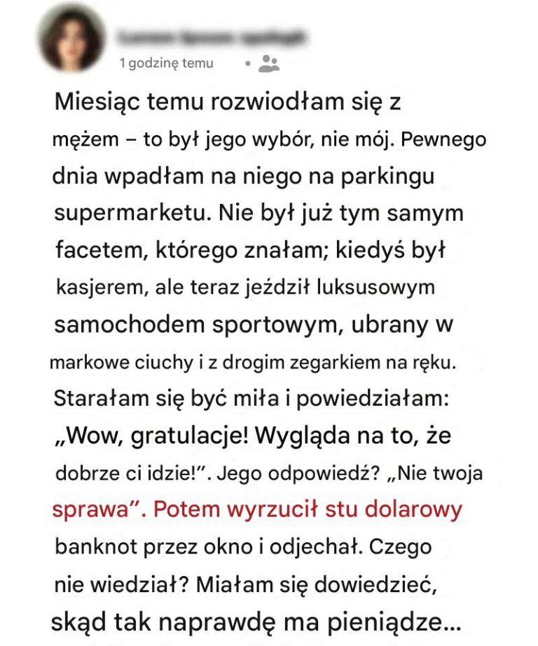 Zauważyłem, że mój były nagle zaczął prowadzić luksusowy tryb życia — a potem odkryłem prawdę o pieniądzach