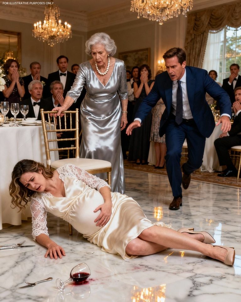 Kiedy podczas rodzinnego obiadu teściowa wyrwała jej spod krzesła, kobieta będąca w ósmym miesiącu ciąży runęła na podłogę — a krzyk, który rozległ się po tym zdarzeniu, uciszył całą salę.