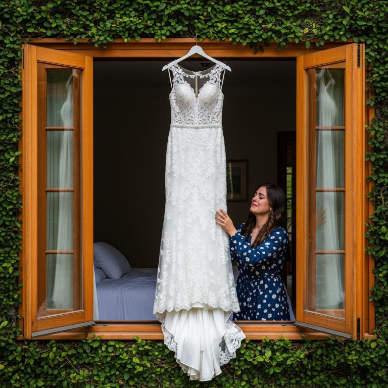 Dwadzieścia lat po tym, jak moja matka zniknęła w dniu swojego ślubu, natknęłam się na jej suknię na zakurzonym pchlim targu. Kupiłam ją bez zastanowienia. Dopiero gdy przesunęłam dłonią po podszewce, zauważyłam coś ukrytego, wszytego głęboko w brzeg.