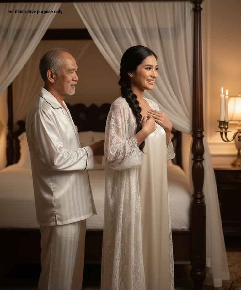 W wieku 65 lat w końcu poślubił córkę swojego długoletniego przyjaciela – ale w noc poślubną, gdy ostrożnie zdjęła suknię, prawda ukryta pod nią wstrząsnęła nim i zmieniła ich życie na zawsze.