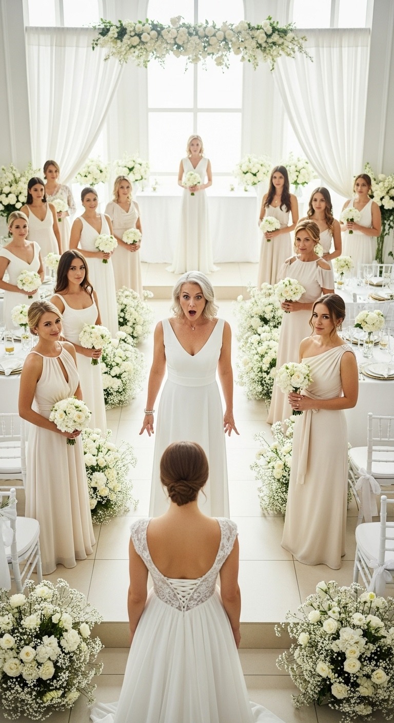 Narzeczona mojego syna nalegała, żebym na ich ślubie założyła śnieżnobiałą suknię. Przekonana, że ​​zastawia na mnie okrutną pułapkę, żeby mnie upokorzyć, postanowiłam wejść do środka z wysoko uniesioną głową, przygotowując się na nieuniknione szepty i spojrzenia innych gości. Ale kiedy weszłam do kaplicy, byłam oszołomiona.