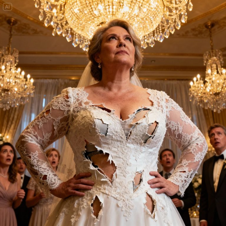 Moja przyszła teściowa, Vionna, potajemnie wślizgnęła się w moją suknię ślubną za 3000 dolarów – i ją zniszczyła. Śmiała się z tego, odmówiła zapłaty, a mój narzeczony stał tam w milczeniu, podczas gdy moje serce pękało. Myślałam, że to słowo przeciwko słowu jednej osoby… aż dwa dni później pukanie do drzwi zmieniło wszystko. „Byłam tam” – powiedziała moja przyszła szwagierka. „Mówiłam mamie, żeby przestała, ale nie chciała słuchać”. Potem pokazała mi swój telefon. „Ale zrobiłam coś, żeby ci pomóc”.