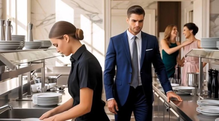 ZMUŚCILI JĄ DO MYCIA NACZYŃ NA BALU, NIE WIEDZĄC, ŻE JEJ MĄŻ, MILIONER, BYŁ WŁAŚCICIELEM