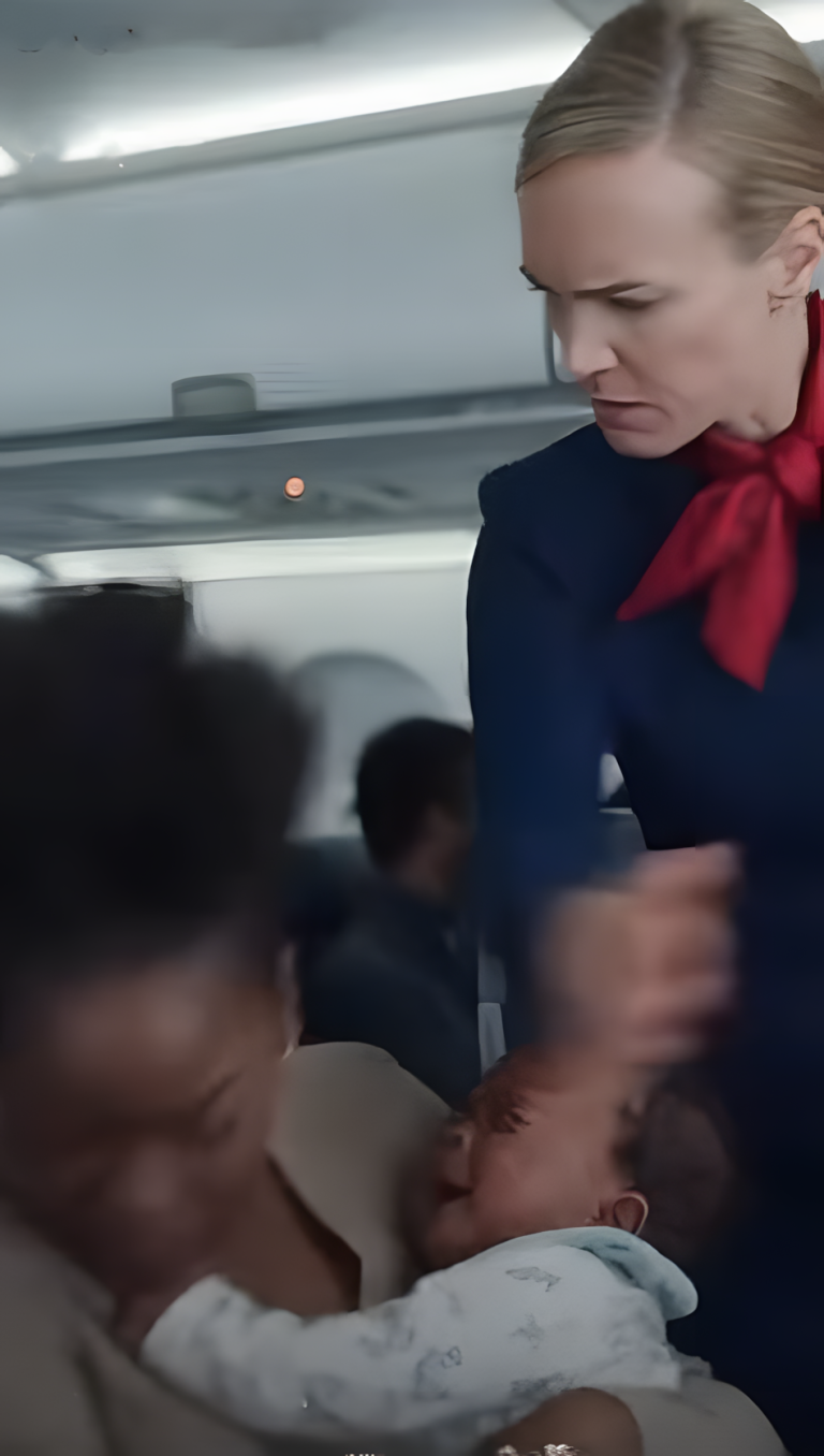 Rasistowska stewardesa uderzyła czarnoskórą matkę z dzieckiem, podczas gdy nikt nie interweniował