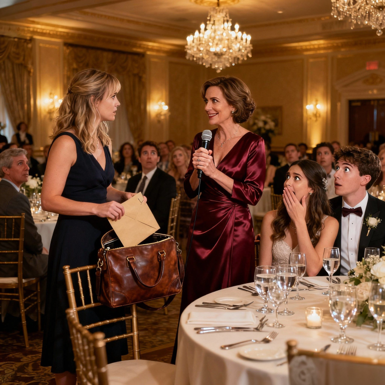 Moja matka próbowała mnie wymazać ze ślubu mojego brata – więc wstałam, otworzyłam torbę i wszystkie kłamstwa w naszej rodzinie zaczęły się trząść