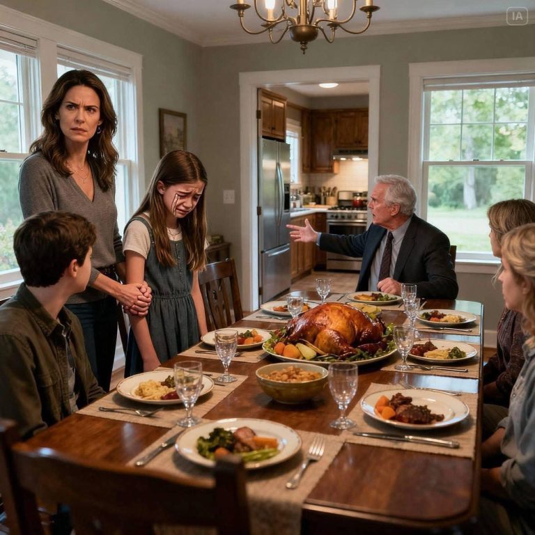 W tamto Święto Dziękczynienia stół był nakryty na dziewięć osób, mimo że było nas dziesięcioro. Mój ojciec skinął na moją dwunastoletnią córkę: „Jedz w kuchni”. Myślał, że posłucham. Nie wiedział, że właśnie stracił córkę i że to, co zrobiłem, zmieni naszą rodzinę na zawsze.