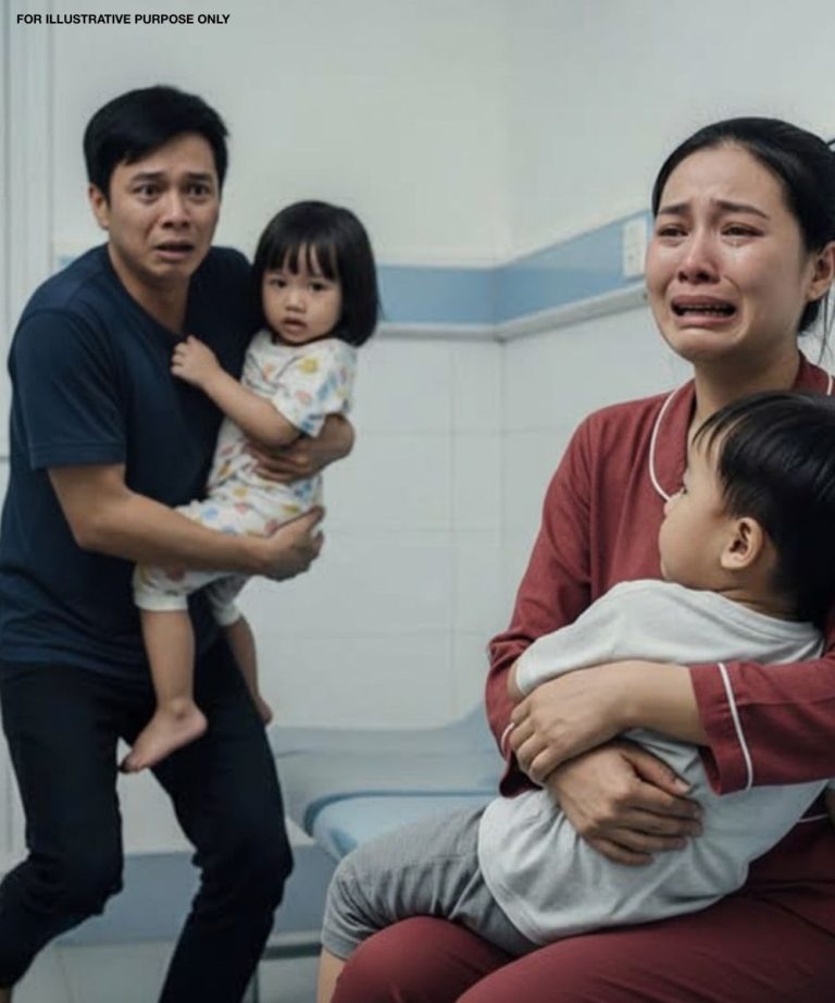 Przytulałam moje gorączkujące dziecko, czekając na szpitalnym korytarzu, a moje serce zabiło mocniej, gdy zobaczyłam mojego męża niosącego kolejne dziecko na oddział ratunkowy…