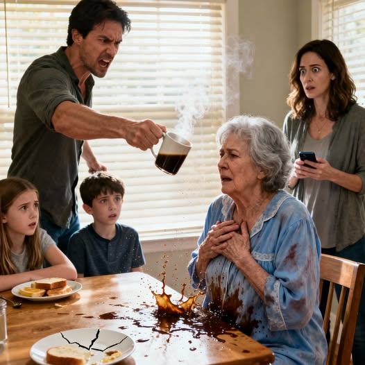 Oblał swoją teściową kawą — ale ona miała jeden sekret, który zmienił wszystko…