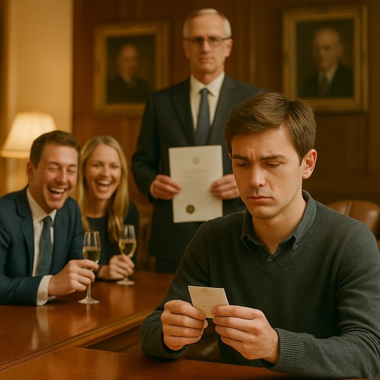 Bogaty dziadek zmarł: kuzyni wzięli 46 milionów dolarów i śmiali się z mojego biletu — aż do momentu, gdy pojawił się człowiek w Saint…